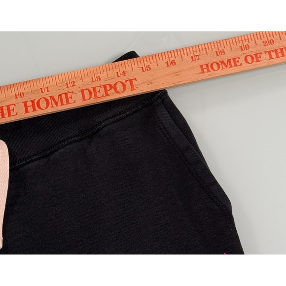 Polo Ralph Lauren Fleece Sweatpants Mens M Black Jogger Ankle Tie Pony Lounge - Picture 11 of 13